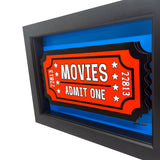 Admit One Movie Ticket 3D Art