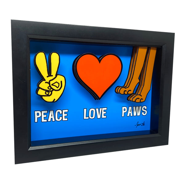 Peace Love Paws 3D Art