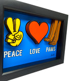 Peace Love Paws 3D Art