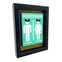 Whimsical Restroom Sign 3D Art