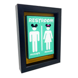 Whimsical Restroom Sign 3D Art