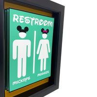 Whimsical Restroom Sign 3D Art