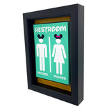 Whimsical Restroom Sign 3D Art