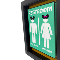 Whimsical Restroom Sign 3D Art