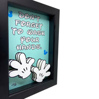 Cartoon Gloves Wash Your Hands 3D Art